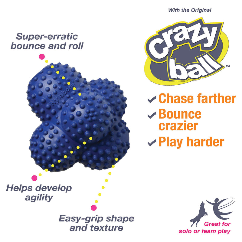 [Australia] - Nylabone Power Play Ball for Dogs - Crazy Ball Large 