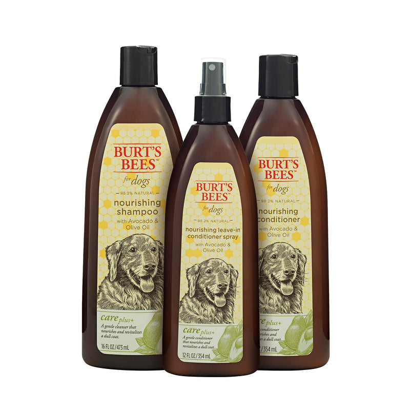 Burt's Bees for Pets Dogs Care Plus Natural Nourishing Leave-In Conditioner Spray With Avocado and Olive Oil, 12 Ounces (FF8803) - PawsPlanet Australia