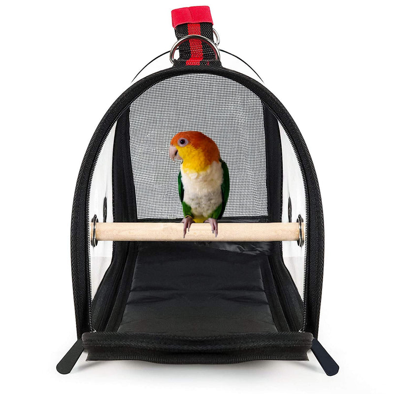 BENZHI Bird Parrot Carrier Travel Carriers Lightweight Pets Birds Travel Cage with Perch Black - PawsPlanet Australia