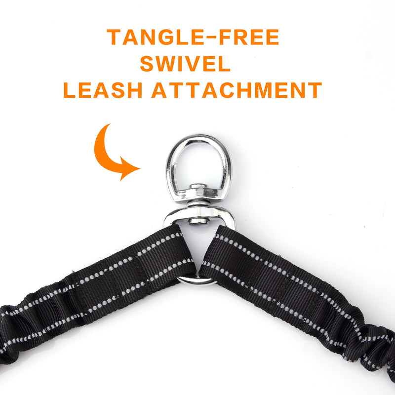 [Australia] - GUGELIVES Pet Dog Double Leashes - No Tangle Reflective Bungee Lead for Nighttime Safety,Dual Dog Training Leash for Two Small, Medium & Large Dogs Double Leash 