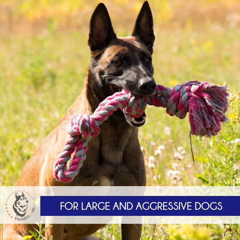 Dog Toys for Aggressive Chewers - 1 Nearly Indestructible Dog Toy - Large Dog Toys - Durable Heavy Duty Dog Toys - Dog Chew Toys - Rope Dog Toy - Tug of War Dog Toy for Large Breed - Tough Dog Toys - PawsPlanet Australia