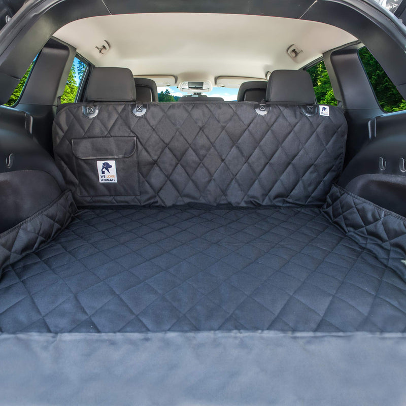 [Australia] - Dog Car Seat Cover & Cargo Liner rear Bench! Convertible Hammock Shaped Comfort Accessory for Cars, SUVs, Trucks & Carriers. Waterproof, Nonslip, Washable Pet Backseat Protector, Pets Blanket & Bag black 