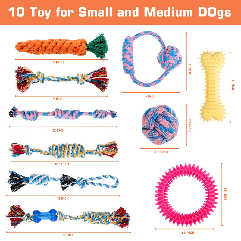 Dog Rope Toy for Puppy Teething, 12 Pack Indestructible Dog Toys for Puppy Chewers, Interactive Tug of War Toys for Puppies Small Dogs Durable Chew Toys for Boredom Chew Teething - PawsPlanet Australia