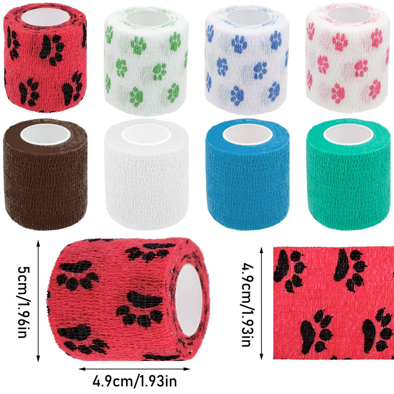 ZJW 8 Colors Dog Wrap Bandage, 2in x 5 Yard Self-Adhesive Elastic Vet Tape, Soft, Comfortable and Breathable Wraps to Prevent Puppy Tearing it Off Due to Discomfort - PawsPlanet Australia