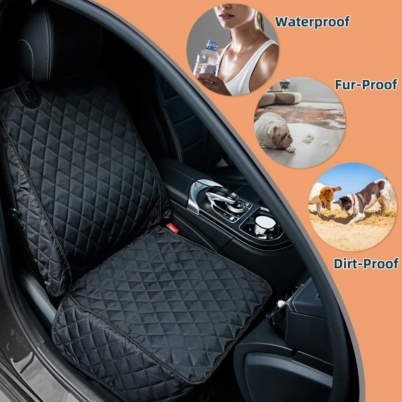 [Australia] - Waterproof Front Seat Car Cover, Full Protection Dog Car Seat Cover with Side Flaps, Nonslip Scratchproof Front Seat Cover Fits for Cars, Trucks, SUVs, Jeep 1 Pack 