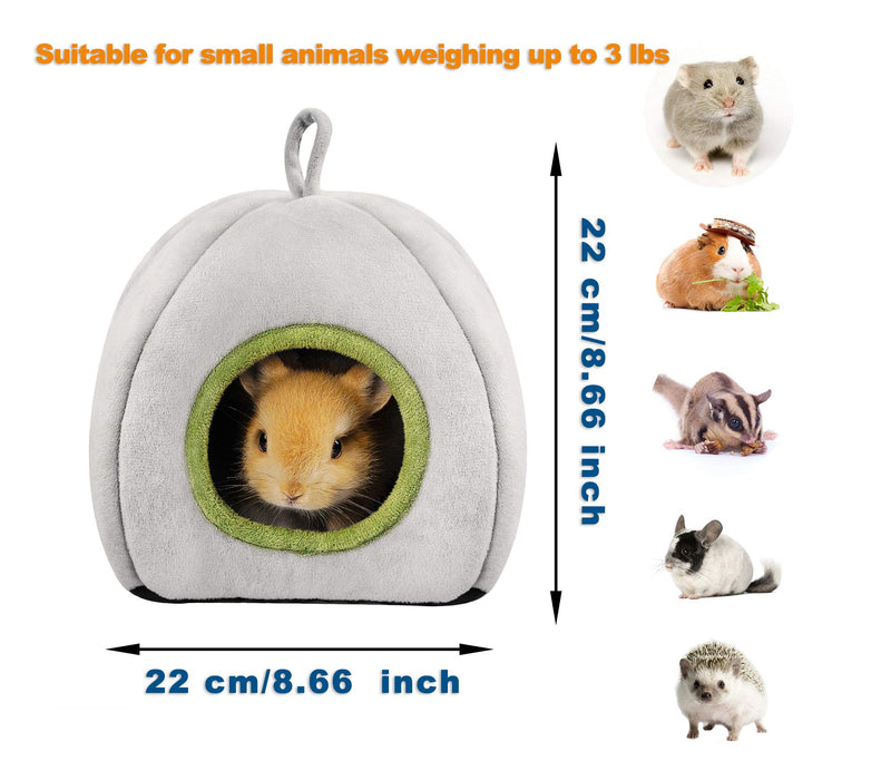 Guinea Pig Bed, Guinea Pig Hideout,Cozy House Bed for Bunny/ Chinchilla/ Ferrets/ Hedgehog/ Sugar Glider,2 in 1 Functional Small Animals Bed/ Small Animals Tent Grey - PawsPlanet Australia