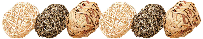 Rosewood Boredom Breaker Naturals Toy Trio of Fun Balls, Natural, Pack of 3 (Pack of 2), Size M Twin Pack - PawsPlanet Australia