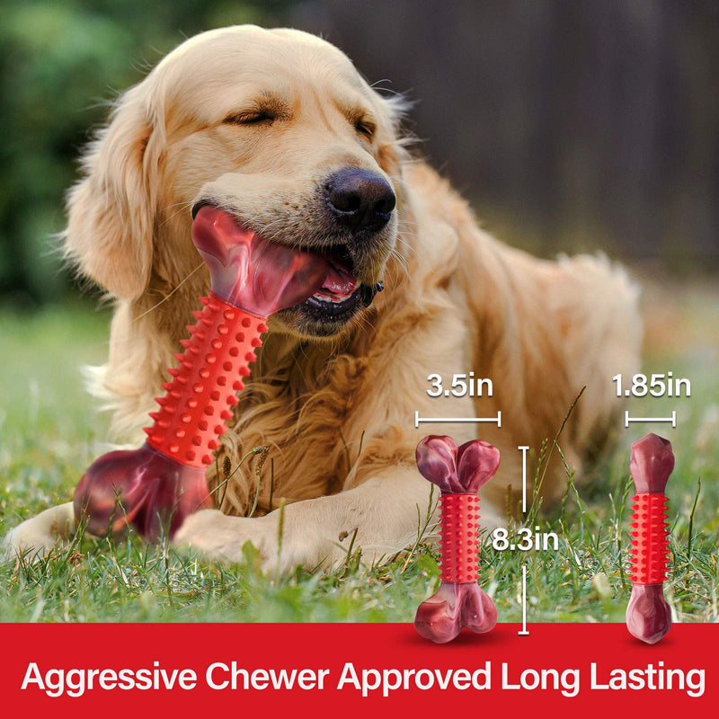 [Australia] - Tough Dog Toys for Aggressive Chewers Large Breed, Apasiri Dog Chew Toys, Durable Dog Toys, Dog Bones Made with Nylon and Rubber, Big Indestructible Dog Toy, Medium Puppy Chew Toys Teething chew Toys 