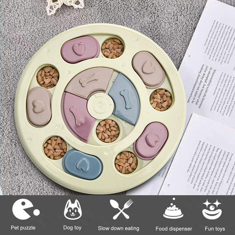 Frisbee for Dogs cats Brain Games Interactive Toys Round Dog Puzzle Feeder Toy Improve IQ for puppy - PawsPlanet Australia