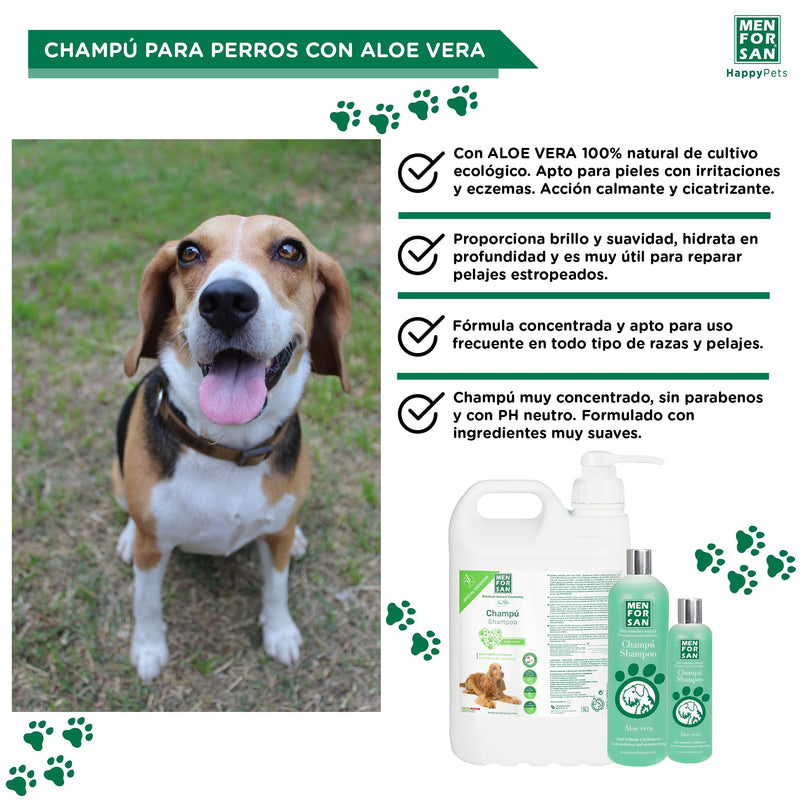 Menforsan - Shampoo Aloe Vera 1000 ml - PawsPlanet Australia