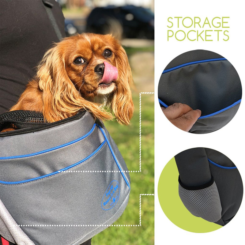 [Australia] - MyDeal Pet Shoulder Bag Sling Carrier with Weather Resistant Oxford Material, 2 Storage Pockets and Net Zipper Top for Puppies, Dogs, Kittens, Cats, Rabbits + More! 