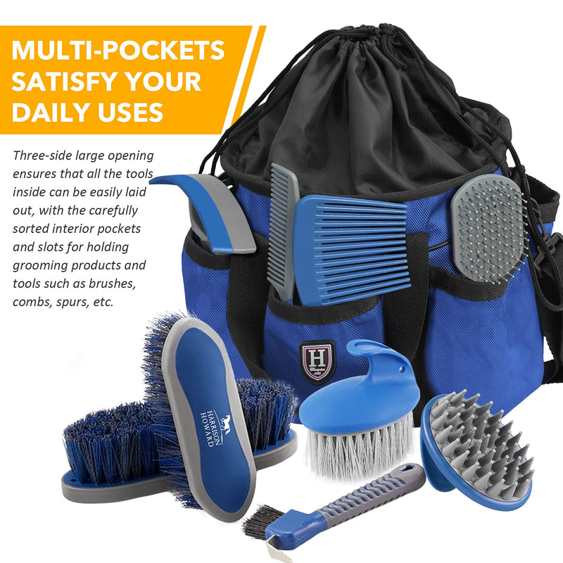 Harrison Howard Premium Horse Grooming Organizer Bag Horse Grooming Tote Bag-Champion Blue Champion Blue - PawsPlanet Australia