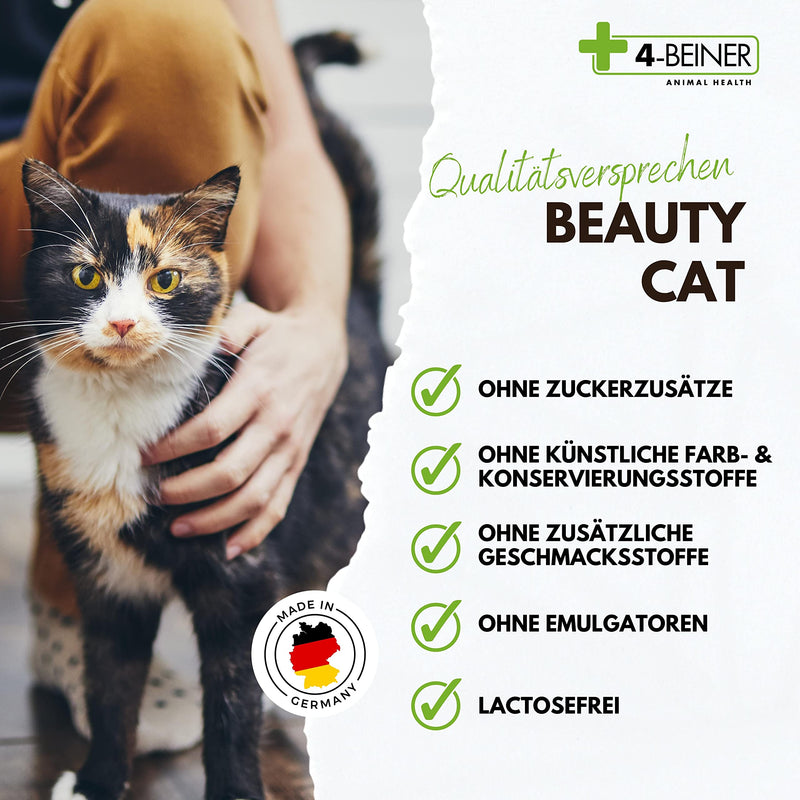 4-legged BEAUTY-CAT - Multi-vitamins for cats with Omega 3, MSM, vitamin B complex, vitamin C, biotin, milk thistle, brewer's yeast, zinc, iodine, selenium - PawsPlanet Australia