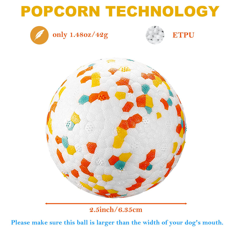 JEROCK Dog Balls, Indestructible Dog Toy Ball for Aggressive Chewers, Durable High Elasticity Interactive Ball for Training Dog Catch and Fetch, Light Weight & Floats in Water 2.5 inches - PawsPlanet Australia