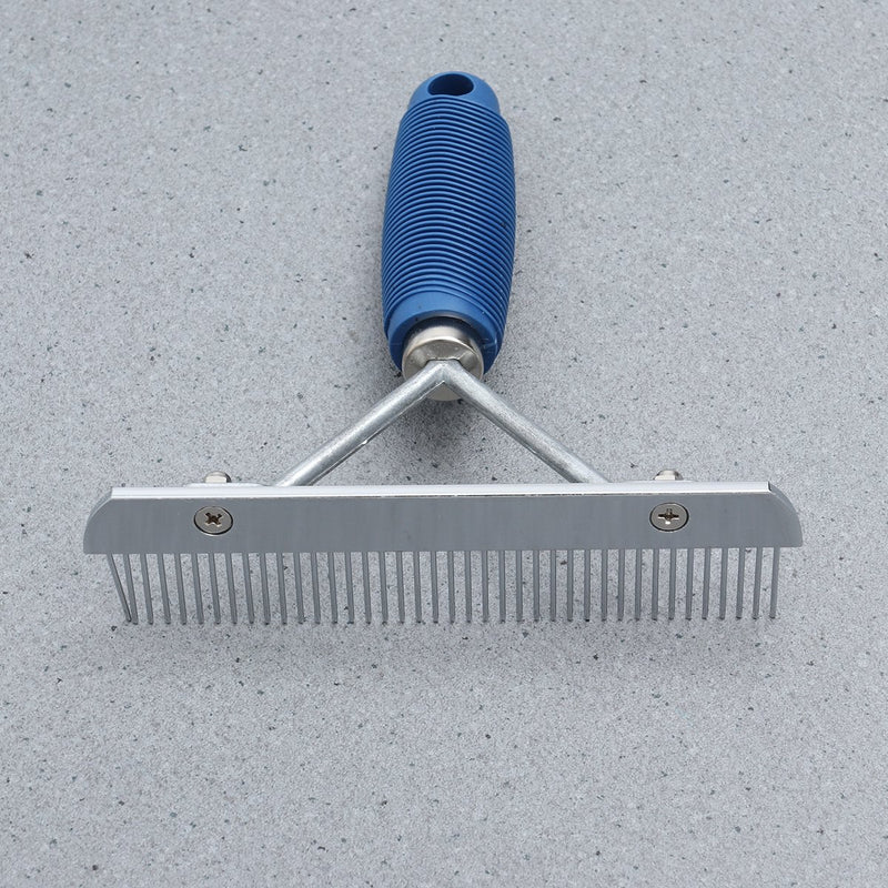 [Australia] - UEETEK Pet Dog Cat Slicker Brush Stainless Steel Grooming Comb Single Row Comb for Dogs Puppy Cats (Blue) 