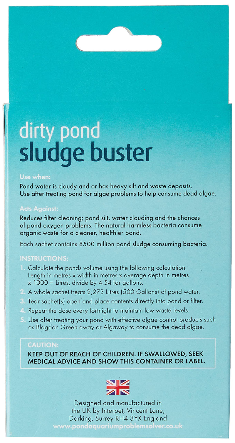 Blagdon 2682 Pond Fresh Start, Removes Chlorine, Makes Tap Water Safe for Pond Fish, 500ml, Treats 4546 Litres of Water, Transparent & 2724 Pond Sludgebuster, Digests Harmful Waste - PawsPlanet Australia