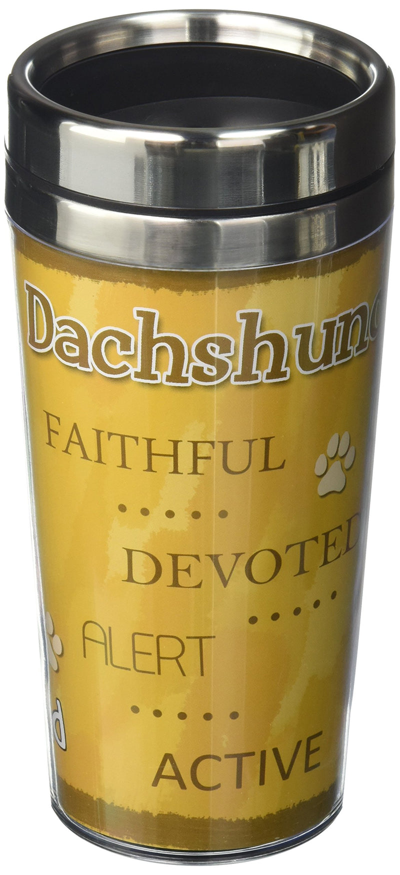 [Australia] - E&S Pets Stainless Steel Dachshund Red Tumbler, 16 oz 