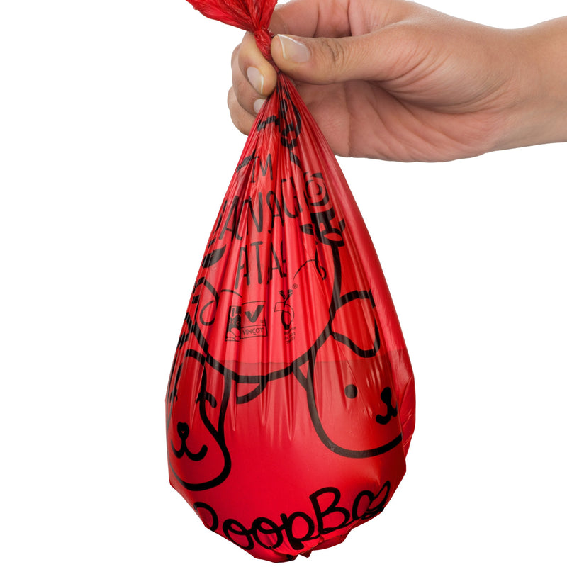 My AlphaPet Dog Poop Bags Refill Rolls - Large Size 9 x 13 Inches - Earth Friendly Highest ASTM D6400 Rated - Leak Proof Doggie Waste Bags 120 Count Scented Red - PawsPlanet Australia