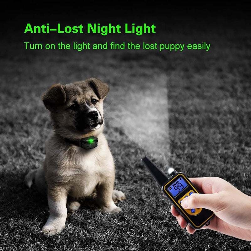 [Australia] - Whizzotech Dog Shock Training Collar Rechargeable Waterproof 875 Yards Remote Control E-Collar For 1 Dog 