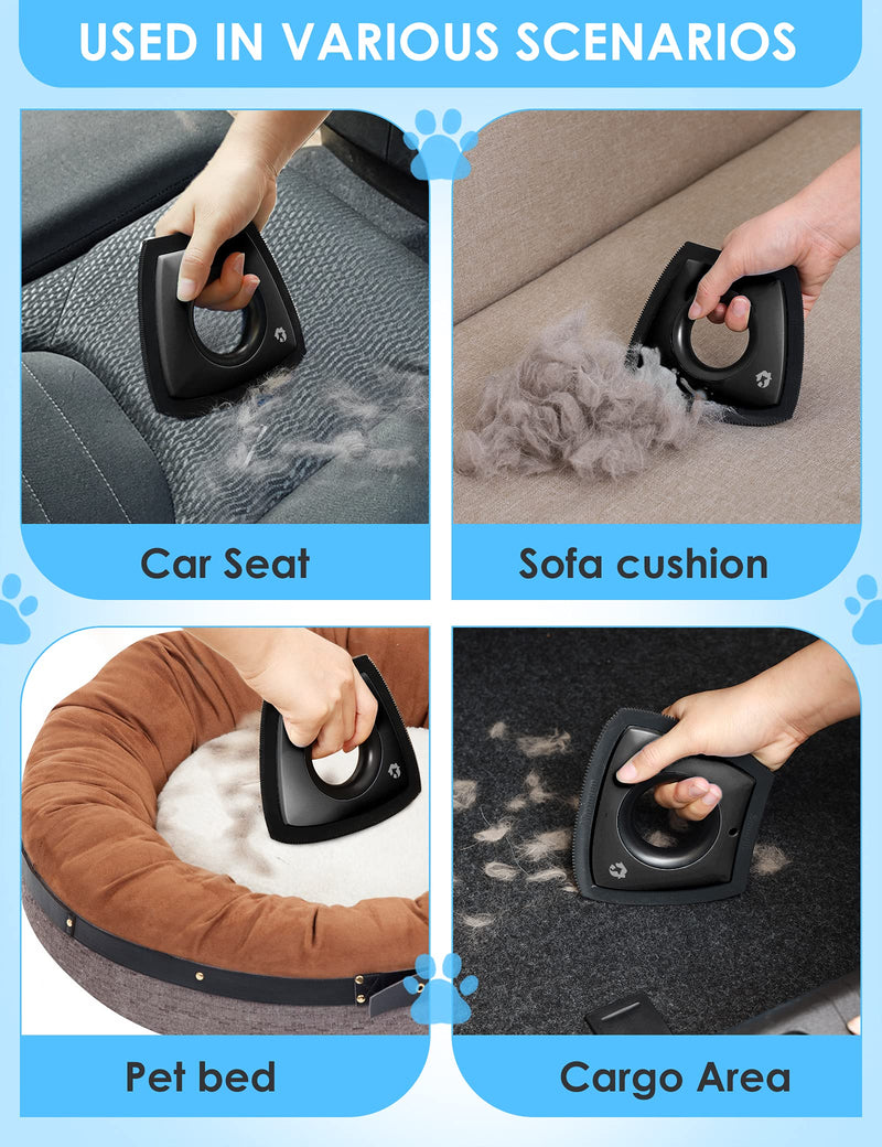 Gobeigo Pet Hair Remover for Couch/Car Detailing, Dog Hair Remover Mini Cat Hair Remover, Fur Removal Brush Great for Auto Detailer & House Cleaners Used in Fabric, Furniture, Couch or Carpet Black - PawsPlanet Australia