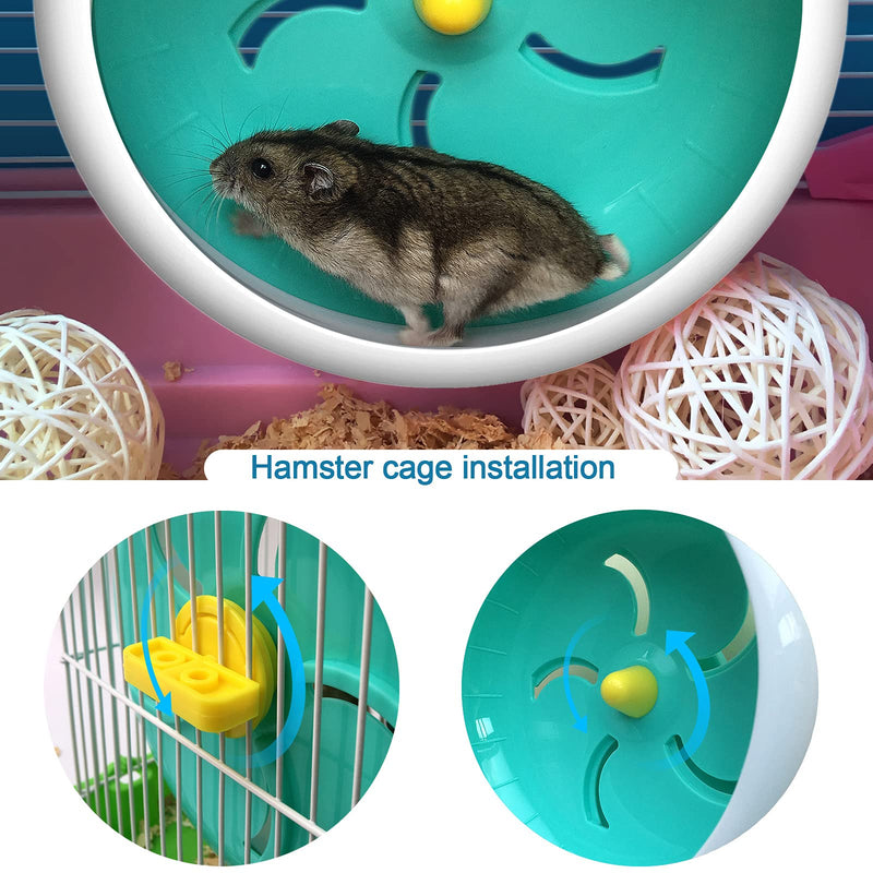 Hamster Wheel,Silent Hamster Wheel,Silent Spinner,Quiet Hamster Wheel,Super-Silent Hamster Exercise Wheel,Adjustable Stand Silent Spinner Hamster Wheel for Hamsters,Gerbils,Mice,Small Pet 7in Blue A - PawsPlanet Australia