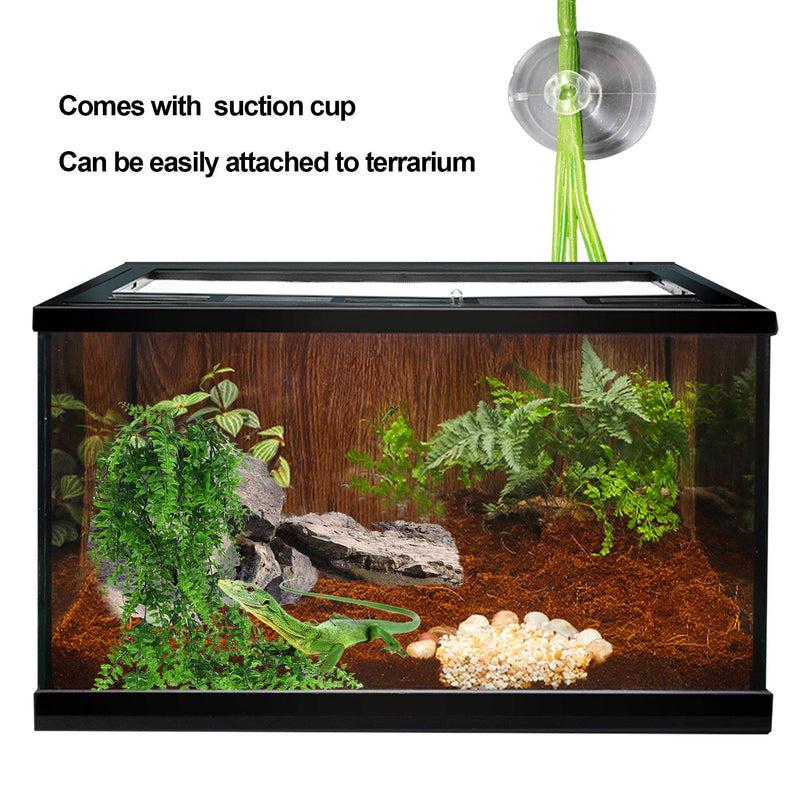 kathson Reptile Vines Plants Flexible Bendable Jungle Climbing Vine Terrarium Plastic Plant Leaves Pet Tank Habitat Decor for Bearded Dragons Lizards Geckos Snakes Hermit Crab Frogs and More Reptiles - PawsPlanet Australia