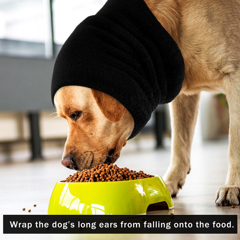 Dog Snood Dog Neck and Ears Warmer, Dog Ear Muffs Noise Protection, No Flap Ear Wraps for Dogs, Warm Winter Pet Knit Snood Headwear for Comfort, Grooming, Anti-Anxiety at Noise Place Small - PawsPlanet Australia