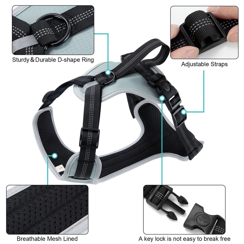 Dog Harness for Medium and Large Dogs Anti Pull Chest Harness Adjustable No Pull Safety Harness for Daily Training, Walking, Running - PawsPlanet Australia