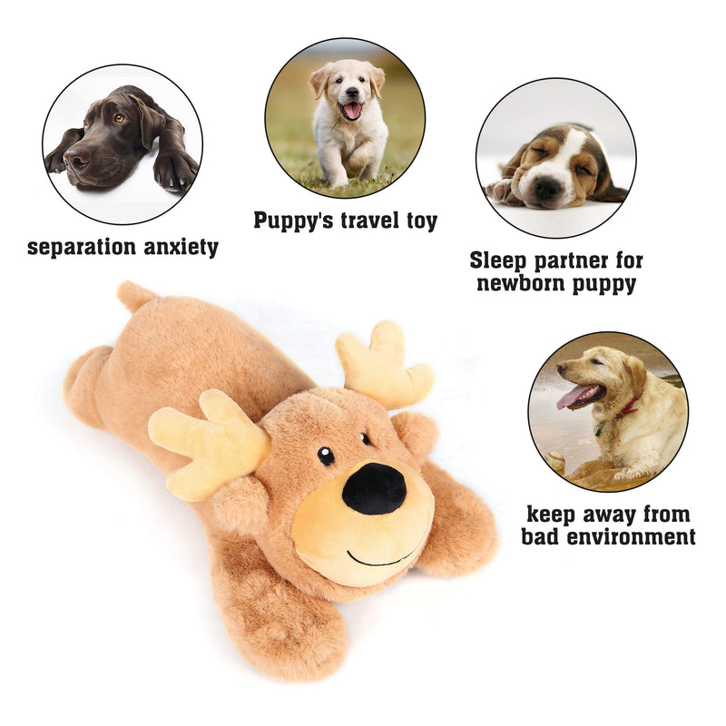 Puppy Behavioral Training Aid Toy for Anxiety Relief, Heartbeat Dog Toy with Remote Timing for Dogs Cats, Newborn Puppies Sleep Aid Separation Anxiety elk remote control - PawsPlanet Australia