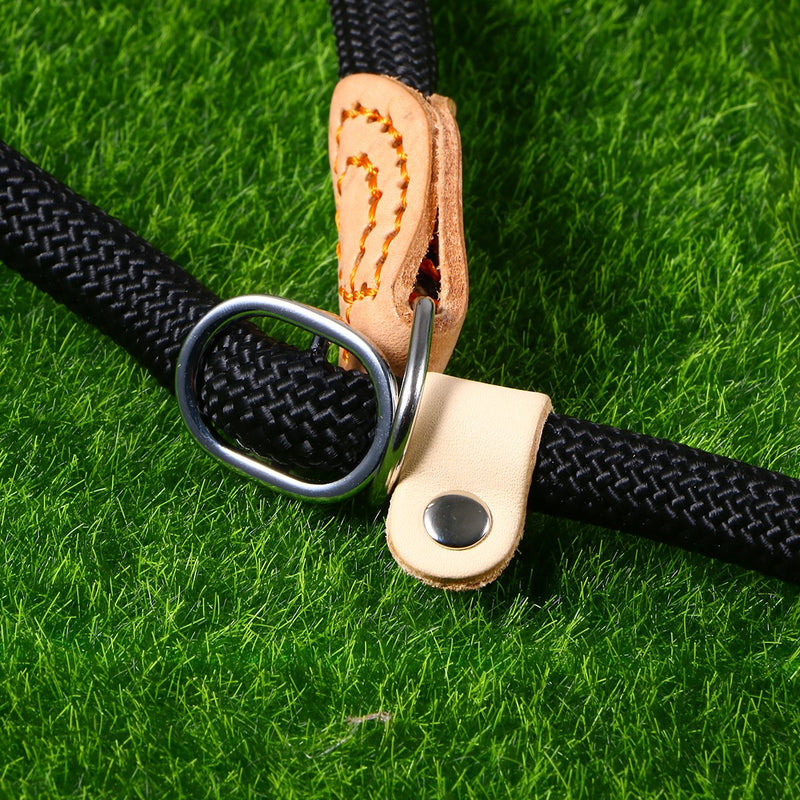 UEETEK 1.4CM Dog Slip Training Leash Collar Lead Nylon for Pets Training (Black) - PawsPlanet Australia