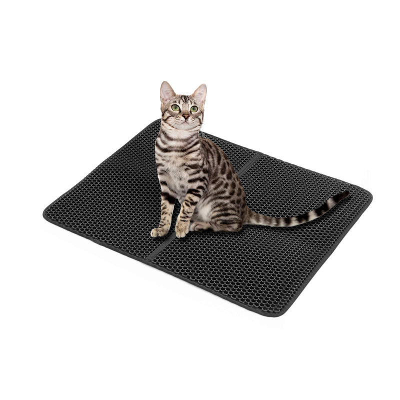 TANNESS at Litter Mat, Cat Litter Box Mat Scatter Control,Waterproof Double Layer Honeycomb Design,Easy Clean Washable EVA Material (22X28 INCH) 22X28" INCH - PawsPlanet Australia