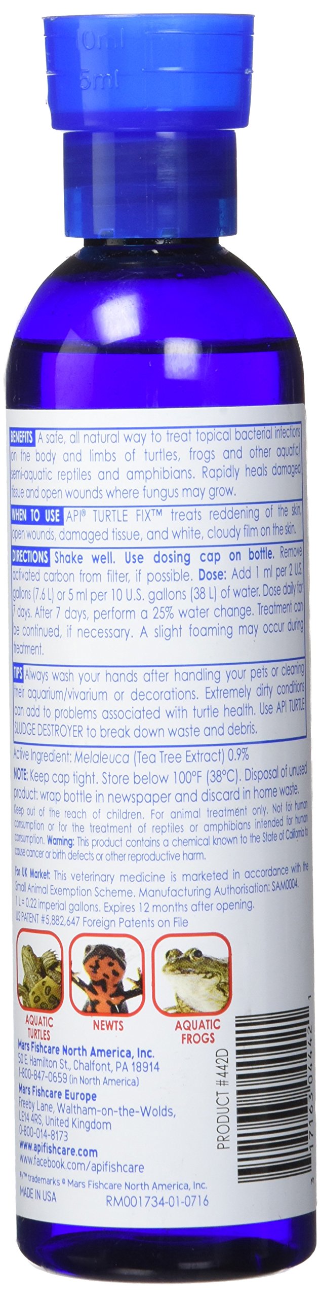 API TURTLE FIX Antibacterial Turtle Remedy 8-Ounce Bottle 8 ounce - PawsPlanet Australia