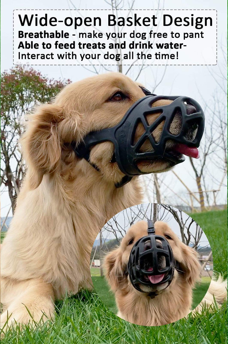 Dog Muzzle, Breathable Basket Muzzles for Small, Medium, Large and X-Large Dogs, Anti-Biting, Barking and Chewing Dog Mouth Cover XS Red - PawsPlanet Australia