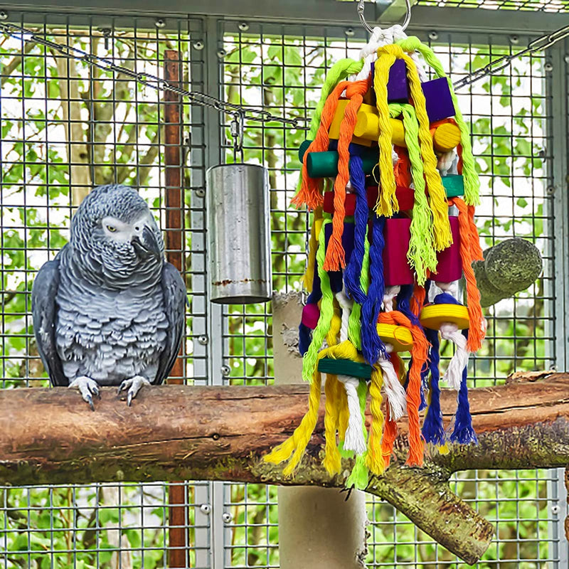 Rypet Large and Small Parrot Chewing Toys - Parrot Cage Bite Toys Wooden Block Tearing Toys for Conures Cockatiels African Grey and Other Amazon Parrots - PawsPlanet Australia