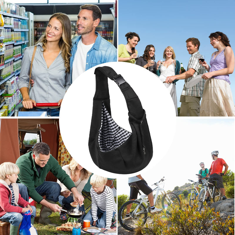 Pet Sling Carrier, Hand Free Pet Carrier, Dog Sling with Adjustable Shoulder Strap for Small Medium Cat Dog (Black) Black - PawsPlanet Australia