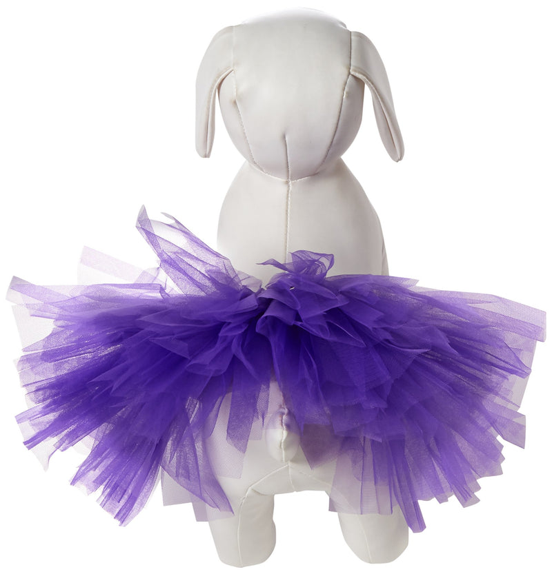 [Australia] - PAWPATU Tulle Tutu for Dogs or Cats, Small, Dark Purple 