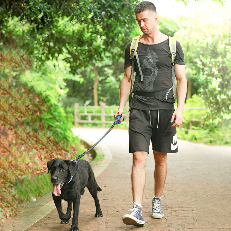 Dog Leash,Strong and Durable 4.6FT/2.8FT Adjustable Reflective Nylon Dog Leashs for Walking,Running and Training for Small Medium Dog,Lightweight,Breathable,Comfort black - PawsPlanet Australia