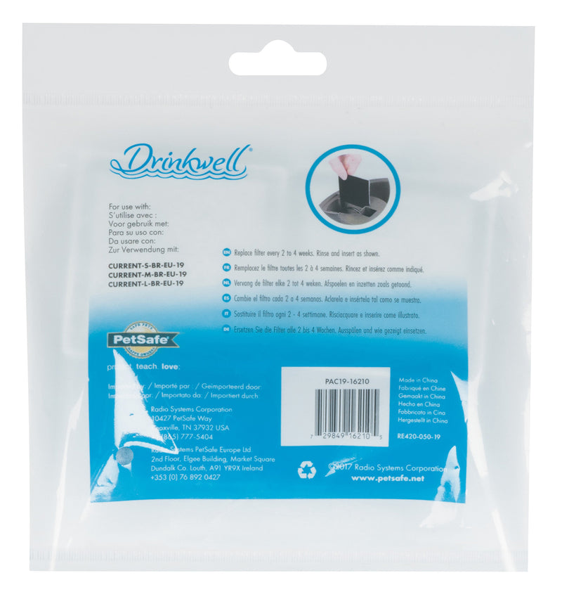 PetSafe Drinkwell Replacement Filter for Current Pet Fountains, Pack of 4, Charcoal Carbon Filter for Cats and Dogs - PawsPlanet Australia