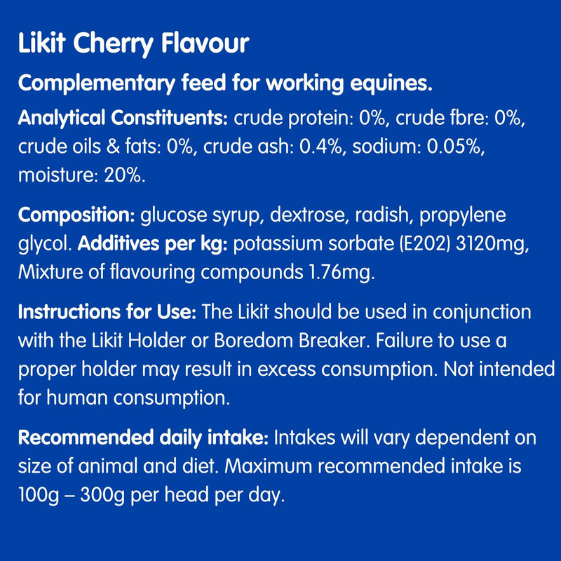 Liit Little Likits electrolyte supplement for horses 650 g (pack of 1) cherry - PawsPlanet Australia