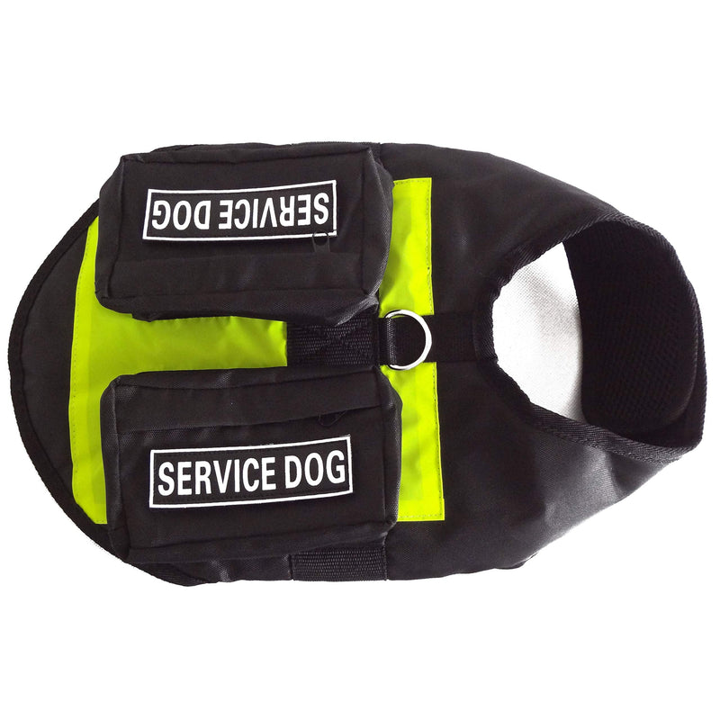 [Australia] - haoyueer Dog Harness, Service Dog Harness Dog Vest 2 Free Label Patches Service Dog with Pockets Bags Harness M Black 
