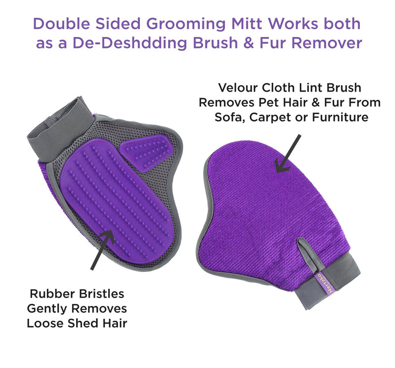 [Australia] - Hertzko Pet Grooming Brush/Mitt and Pet Hair Remover Dog and Cat Grooming Comb on one Side - While The Other Side is a Magic Lint Brush to Remove Pet’s Hair from Clothes, Carpet and Furniture. 