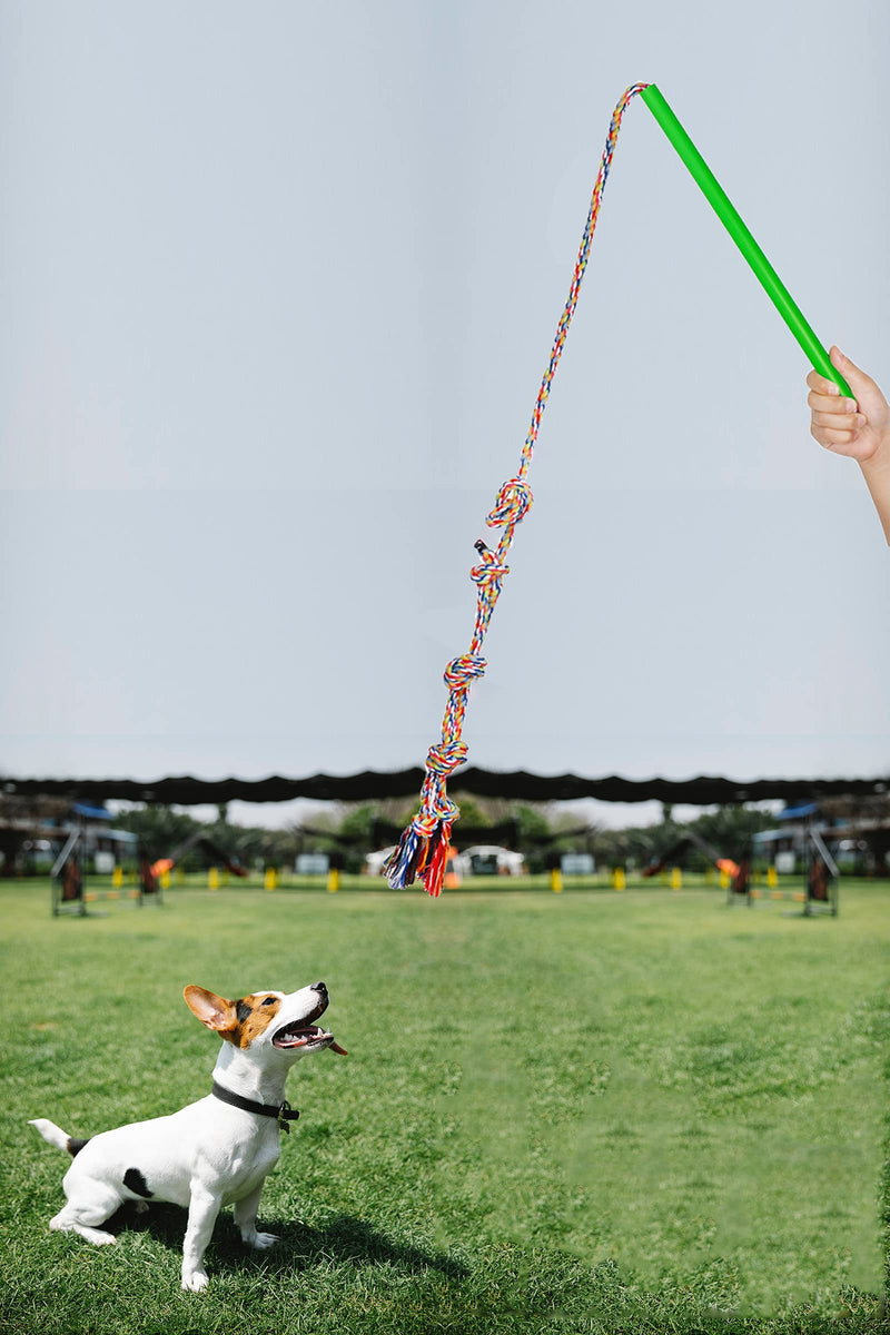 Flirt Pole Dogs,Interactive Dog Toys Dog Toy Stick,Dog Chew Toy Rope for Chewing &Training Small Medium Large Dogs Pulling, Chasing, Chewing, Training, Exercising,ROPE-67in - PawsPlanet Australia