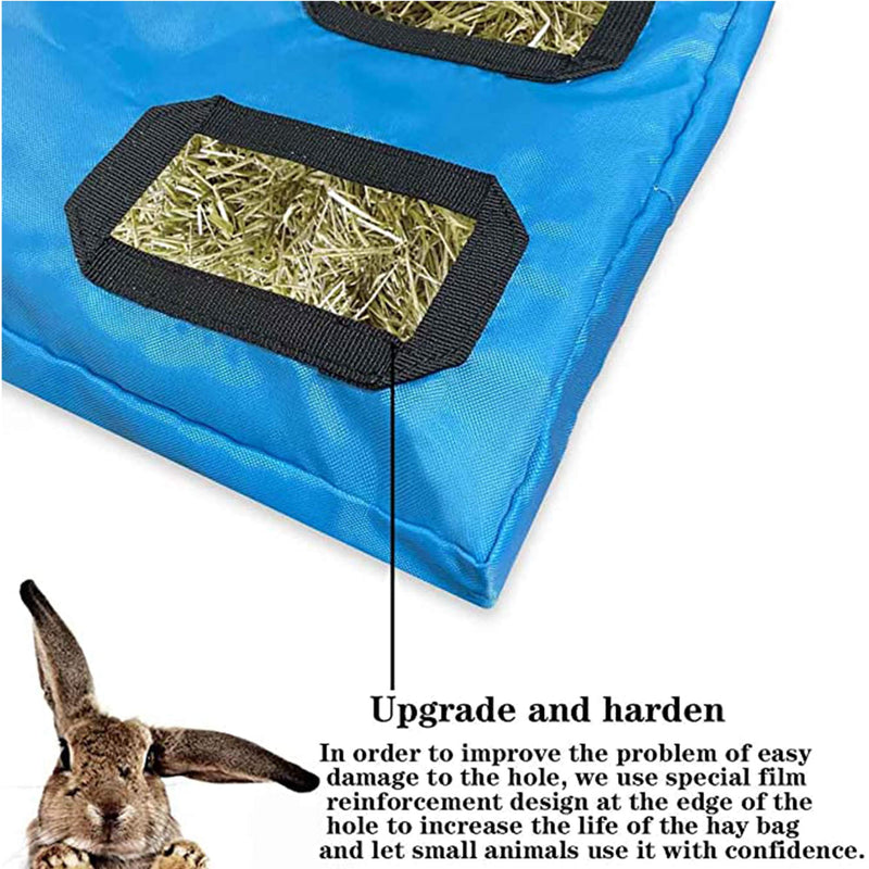 Fantasyon Rabbit Guinea Pig Hay Feeder Bag, Hay Bag Hanging Feeder Sack Waterproof Hanging Feeding Hay for Rabbit Guinea Pig Chinchilla and Other Small Animals - PawsPlanet Australia