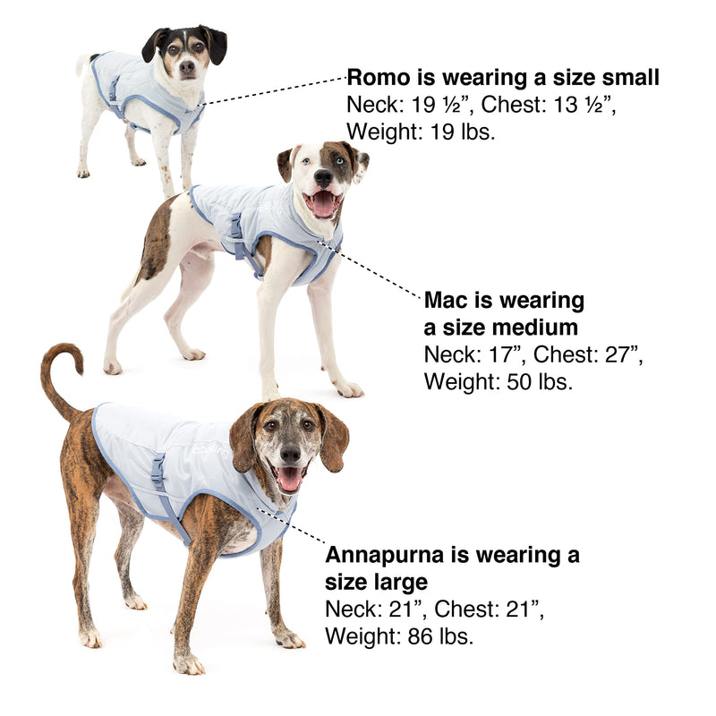 Kurgo Dog Core Cooling Vest, Evaporative Cooling Jacket for Dogs, Lightweight, Reflective, Small-Icy Blue/Storm Blue - PawsPlanet Australia