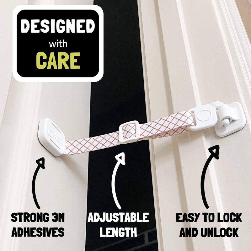 Door Buddy Adjustable Door Strap and Latch. Easy Way to Dog Proof Litter Box. No More Pet Gates or Cat Doors. Convenient Cat and Adult Entry. No Tools Installation. Stop Dog from Eating Cat Poop Today Caramel - PawsPlanet Australia