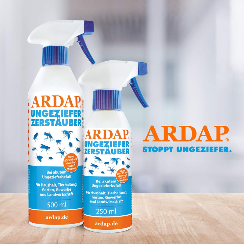 ARDAP atomizer 500ml - effective insecticide against flies, pests or pests - pump spray for home or in the immediate vicinity of animals 500.00 ml (pack of 1) - PawsPlanet Australia