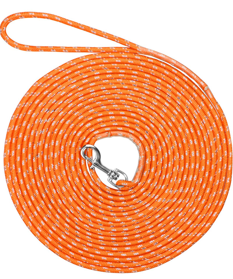 [Australia] - TagME Puppy Dog Obedience Recall Training Agility Lead,Reflective Long Rope Check Cord for Small Dogs, Orange Floating Leash,1/4 inches by 15/30/50 Feet 50ft Orang 