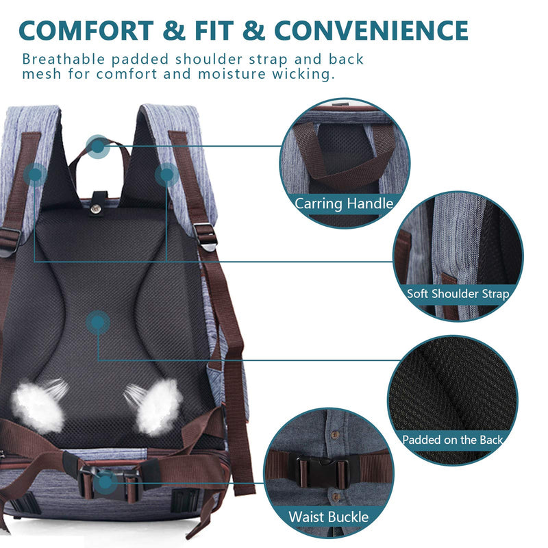 Petsift Cat Backpack, Portable Breathable Cat Carrier Backpack for Cats and Small Dogs,Dog Carrier Backpack with Fleece Mat and Side Pocket Travel Uses 30cm x 24cm x 41cm … Grey - PawsPlanet Australia