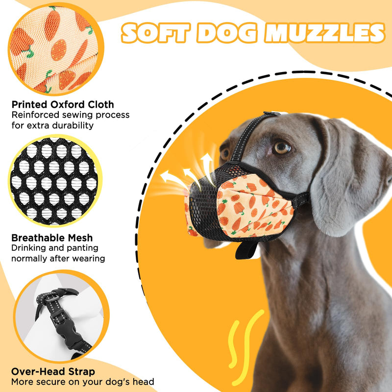 BONTHEE muzzle for dogs, dog muzzle, soft dog muzzle for small, medium-sized dogs with breathable mesh, adjustable loop prevents biting, chewing and barking for poisoned bait S - PawsPlanet Australia