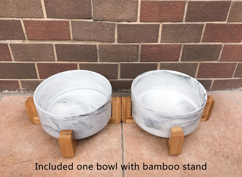 [Australia] - AG-UNICORN Ceramic Pet Bowls with Stand - Dog Cat Water Bowl and Food Dish -Heavy Weighted & No Tip Over Pet Comfort Feeding Bowls -Dishwasher Safe & Easy to Clean 1 pack 